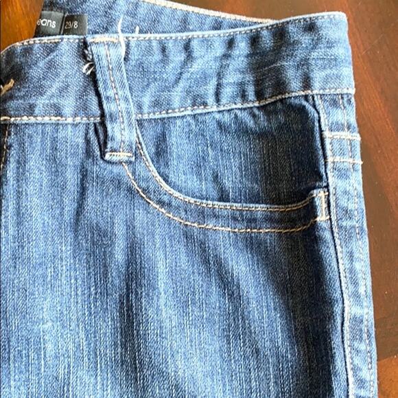 Calvin Klein Women Blue Dark Wash Denim Mid Rise Lean Bootcut Jeans Size 29/8 - Picture 6 of 13